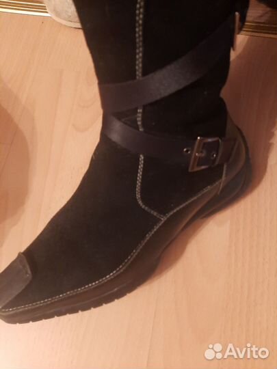 Сапоги зимние,натуральная замша,кожа,мутон 38р