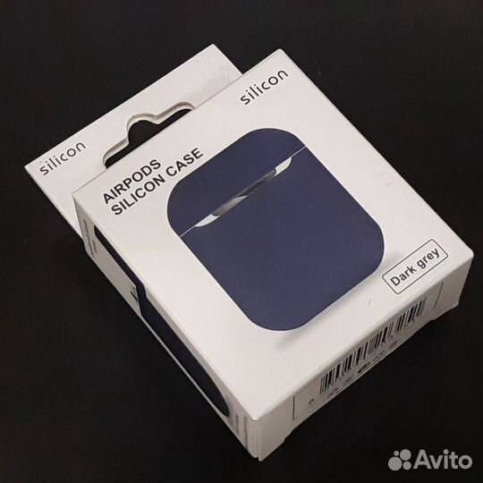Силиконовый чехол для наушников Airpods синий