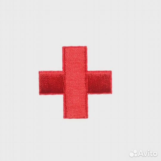 Нашивка на одежду крест медицинский термонашивка