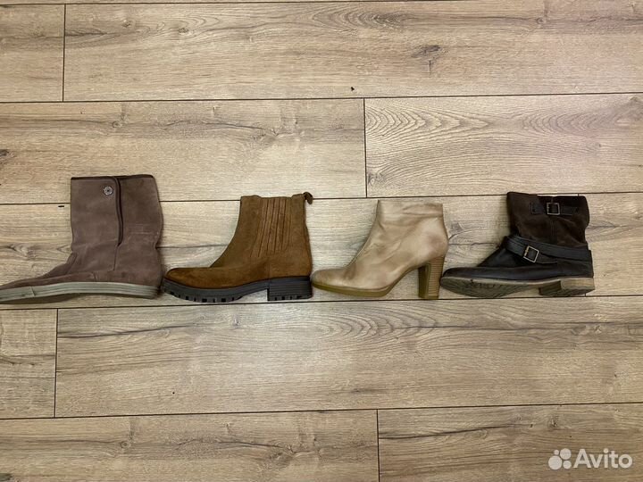 Ботинки женские кожаные и замшевые 39-40 размер