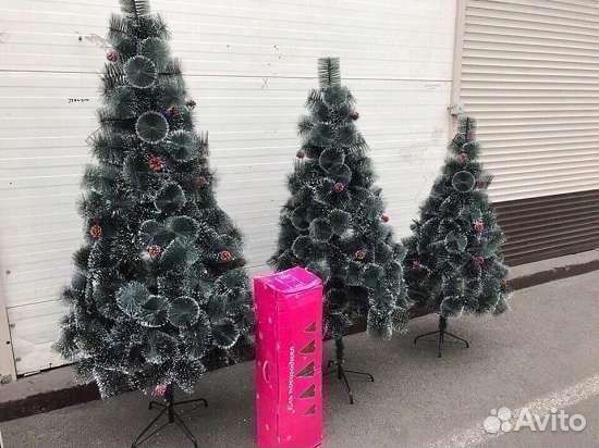 Елка искусственная сосна в подарок гирлянды