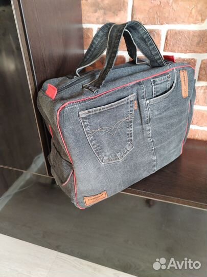 Сумка дорожная джинсовая