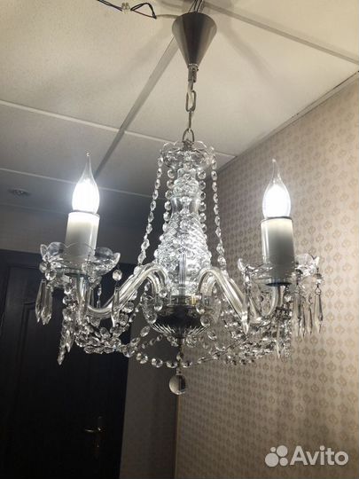 Люстра хрустальная чехословакия