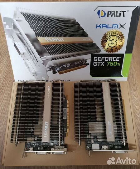 Видеокарта Palit KalmX 750ti 1050ti