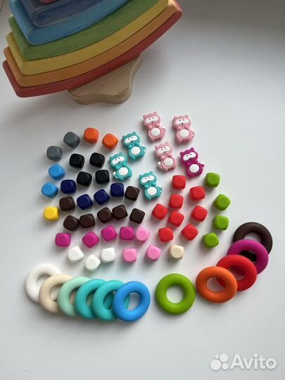 Силиконовые грызунки, бусины, аксессуары