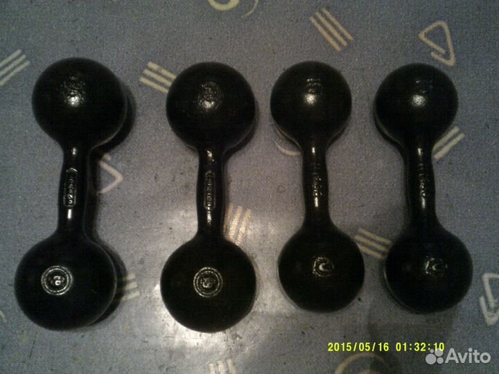 Гантели заводские:10кг,8кг,5кг,4кг,3кг,1,5кг