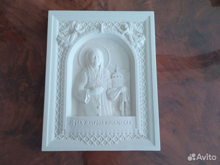 Икона из гипса барельеф Святая Матрона Московская