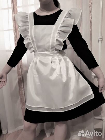 Белый школьный фартук