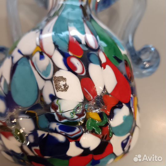 Ваза цветное стекло Мурано