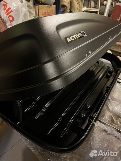 Бокс на крышу Active S, с креплением для рейлингов