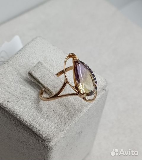 Золотое кольцо с аметрином, арт. 5
