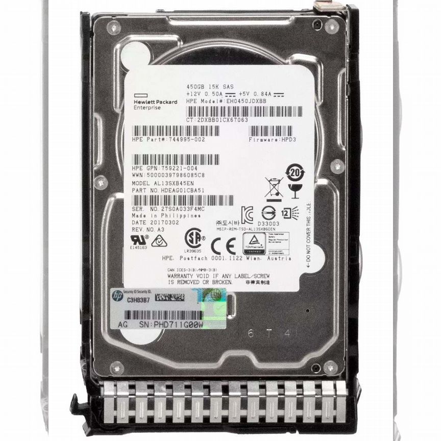 [EH0450JDXBB] Жесткий Диск Hp 450gb 15k Sas 2,5" Hdd Eh0450jdxbb