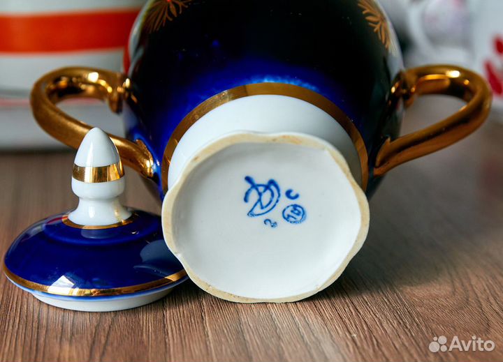 Кобальтовая посуда, фарфор СССР