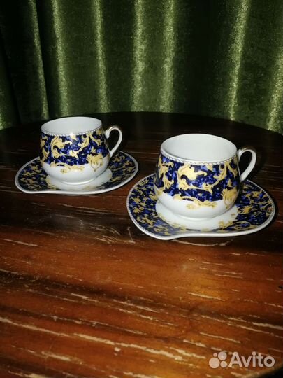 Фарфоровая кофейная пара
