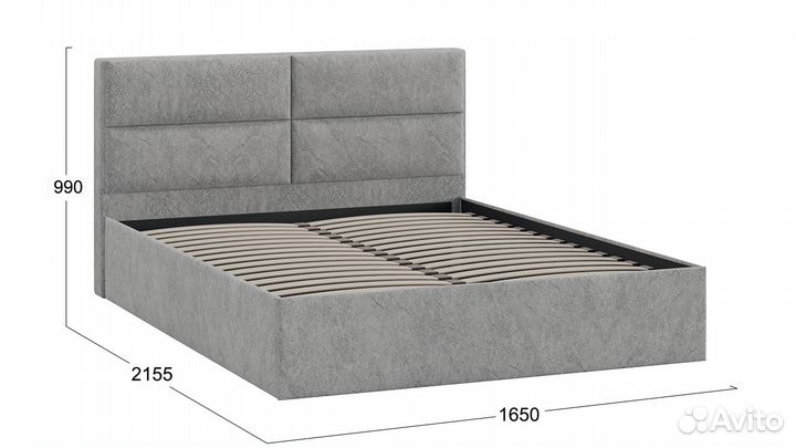 Кровать с мягким изголовьем 160 200 Глосс