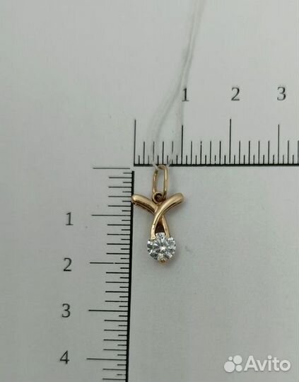 Подвеска с синтетическим камнем Золото