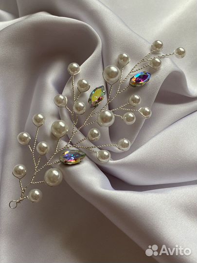 Свадебные украшения: веточка, шпильки в прическу