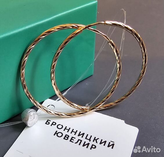 Золотые серьги конго