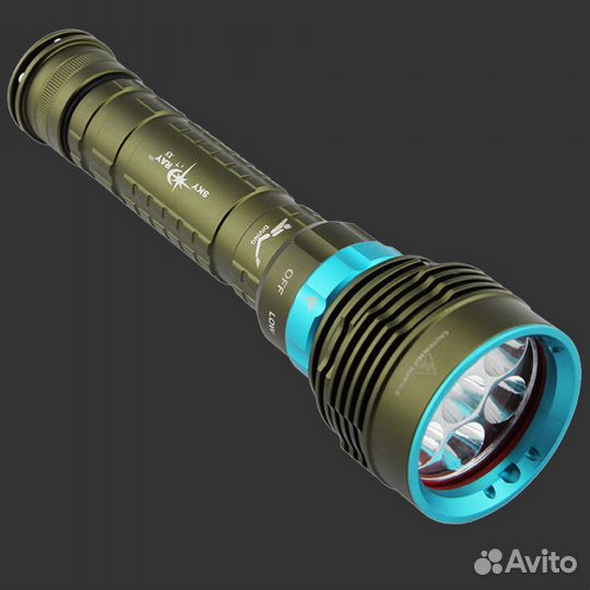 Фонарь 14000 Люмен, Алюминиевый сплав, Дайвинг