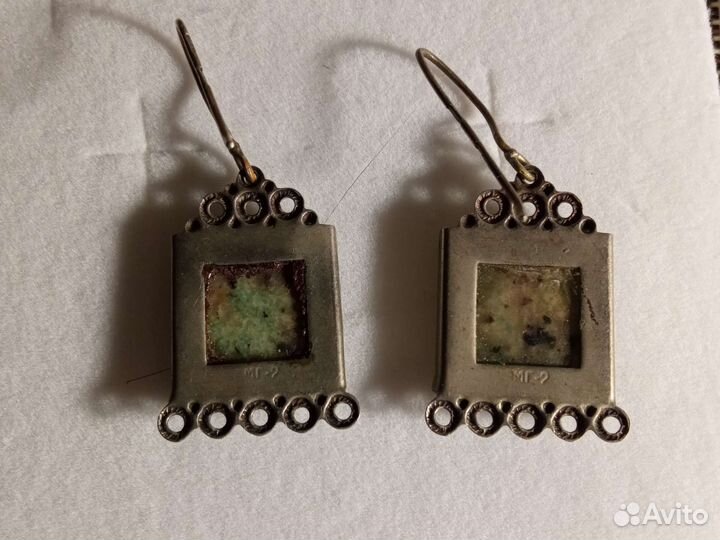 Серьги серебро винтаж,4 пары