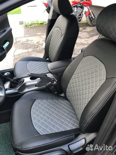 Чехлы KIA Optima Экокожа ромб Автопилот