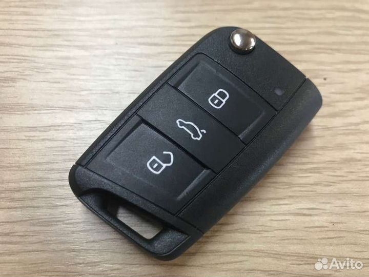 Ключ зажигания Skoda 3 кнопки 433Mhz