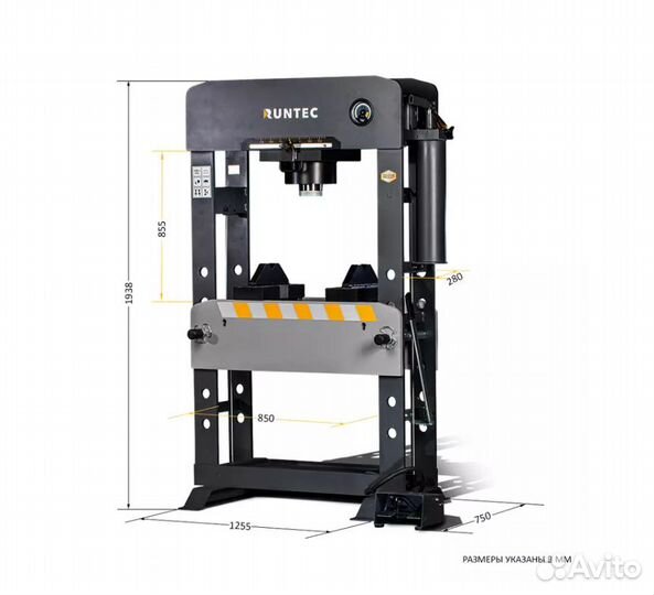 Пресс пневмогидравлический профессиональный, 100 т