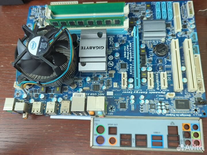 Материнская плата+проц+озу+видеокарта