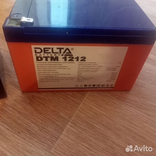 Аккумуляторная батарея delta dtm 1212 12 вольт
