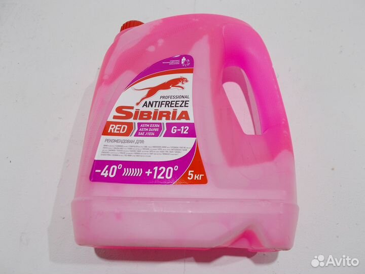 Антифриз sibiria G12 5кг красный