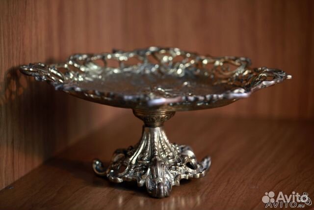 Большая анкварная ваза для фруктов- бронза Франция