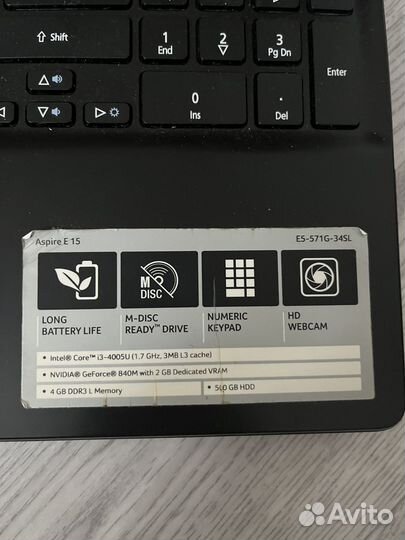 Игровой ноутбук acer