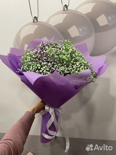 Букет гипсофила живые цветы