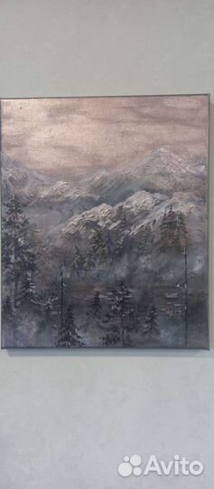 Картина Маслом Ручной Работы Пейзаж 