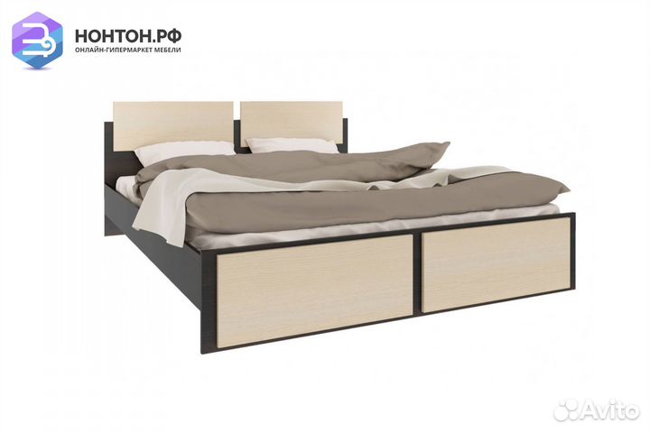 Кровать Элиза венге / дуб молочный