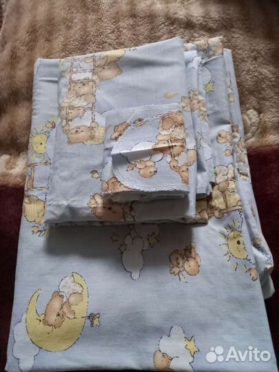 Балдахин,бортики, простынь, пододеяльник и бант