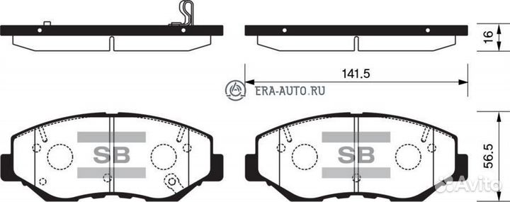 Sangsin brake SP1237 SP1237SNS 572480B колодки дис