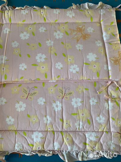 Бортики в детскую кроватку + балдахин