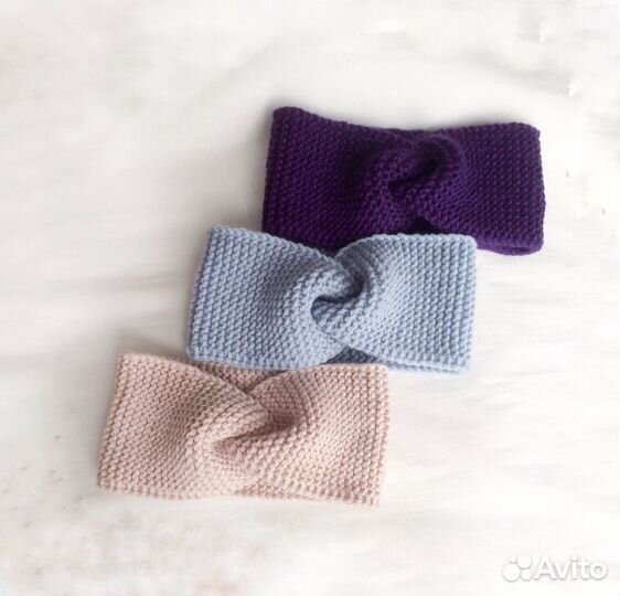 Вязаная повязка на голову
