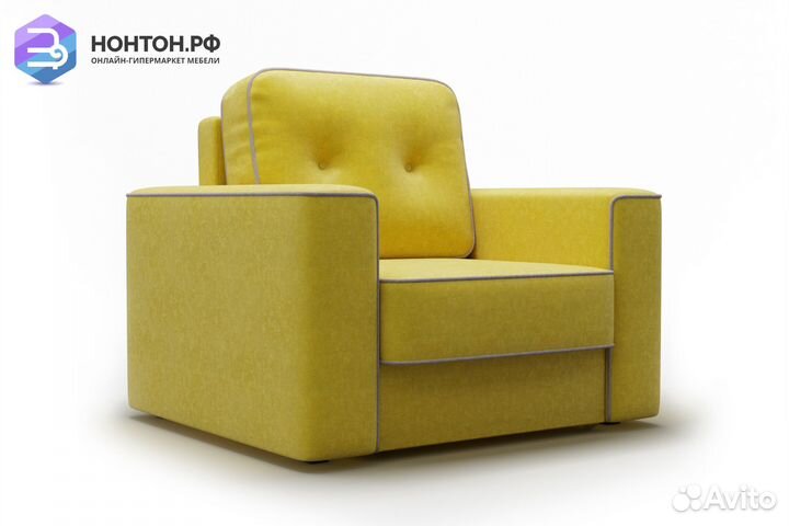 Кресло еврокнижка Берген горчичное