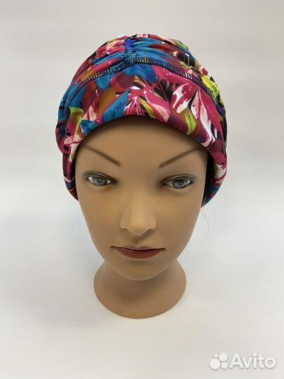 Женская объёмная тканевая шапочка для плавания