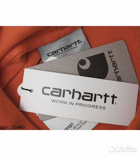 Худи Carhartt black brnd оранжевый