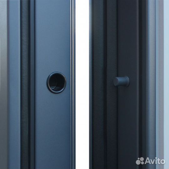 Дверь с терморазрывом с окном Аляска Грей