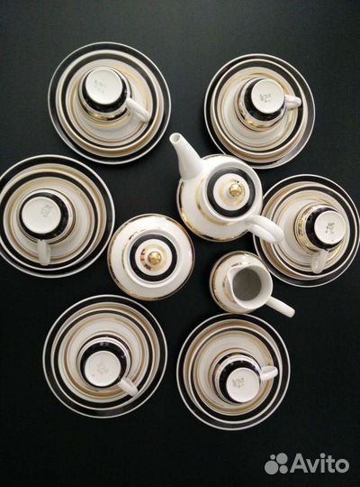 Чайный сервиз СССР Дороги дфз Вербилки