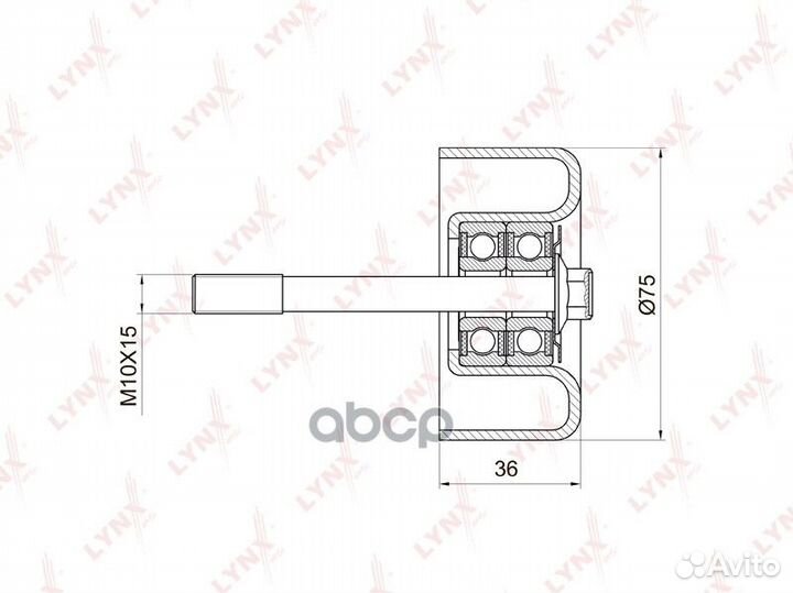 Ролик обводной приводного ремня PB7026 lynxauto