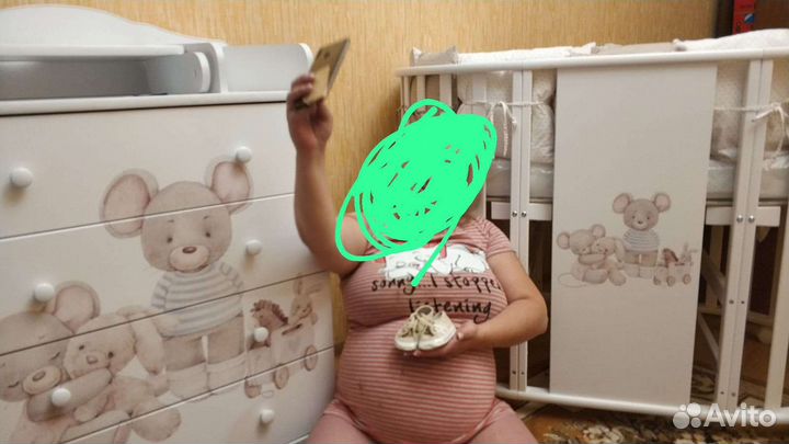 Детская кровать и комод бу