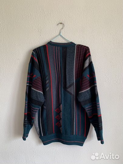 Свитер винтаж этнический шерсть coogi type y2k