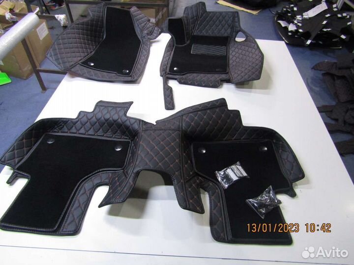 3d коврики из экокожи +вставки эва
