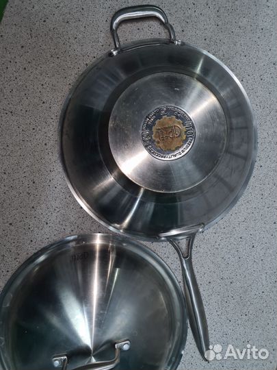 Сковорода-вок из нержавейки Gipfel 32 см/5,2 л