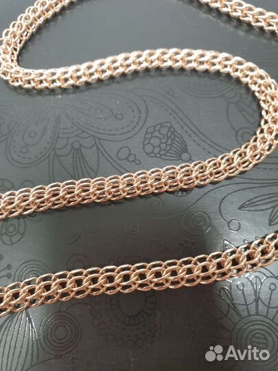 Серебряная цепь с золочением